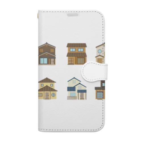 いろんな家集めました Book-Style Smartphone Case