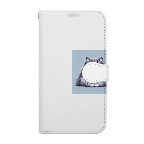 ピクセルペルシャ猫ちゃん Book-Style Smartphone Case