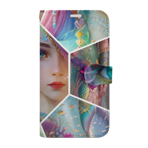 cutie mermaid REINA WORLD Book-Style Smartphone Case