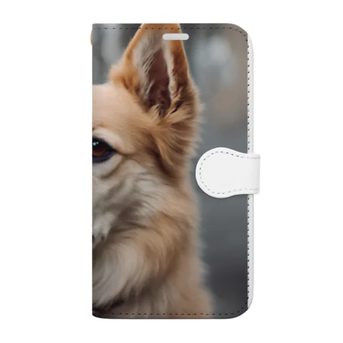 かわいい犬のイラストグッズ 手帳型スマホケース