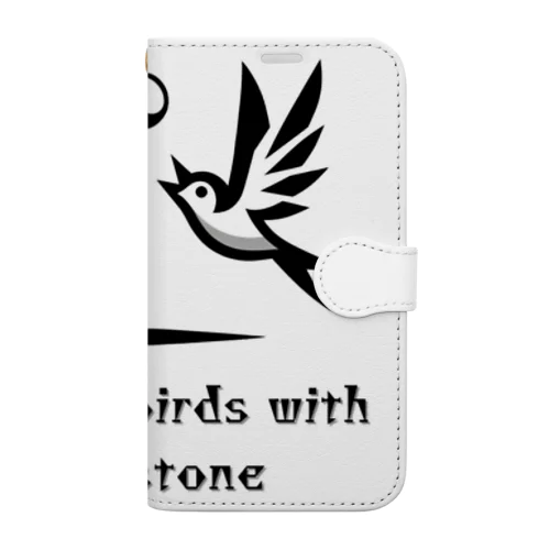 一石二鳥(Kill two birds with one stone) Book-Style Smartphone Case