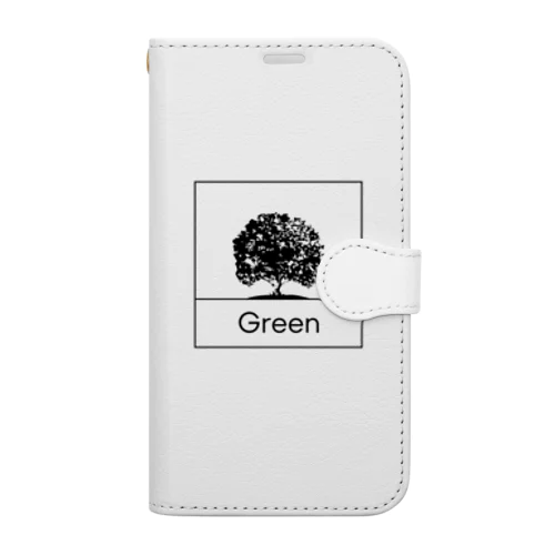 四角におさまるGreen Book-Style Smartphone Case