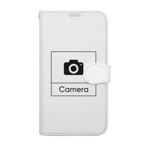 四角におさまるCamera 手帳型スマホケース