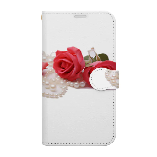 [6月]June-Pearl&Rose Book-Style Smartphone Case