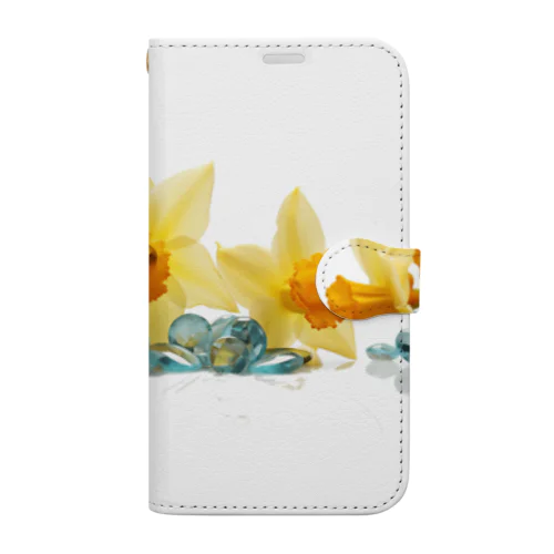 [3月]March-Aquamarine&Jonquil Book-Style Smartphone Case