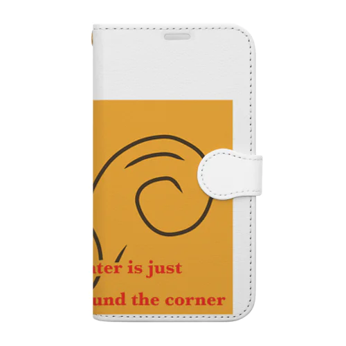 冬はもうすぐだ！ Book-Style Smartphone Case