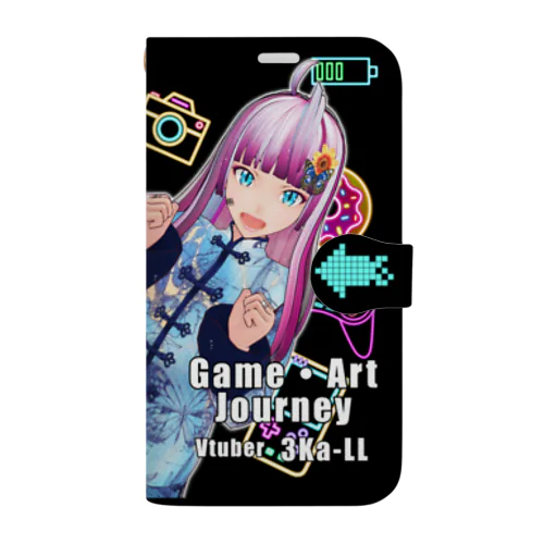 Vtuber 3Ka-LL Book-Style Smartphone Case