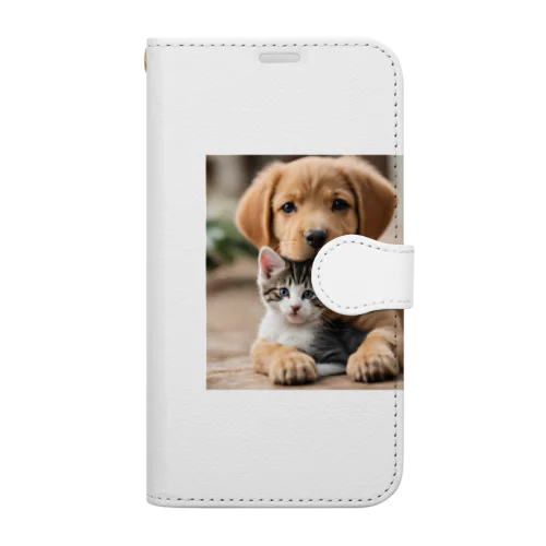 かわいい子猫と子犬 Book-Style Smartphone Case