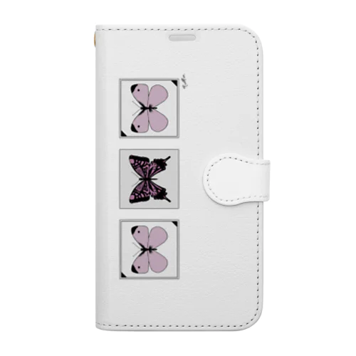 蝶蝶蝶(pink) Book-Style Smartphone Case