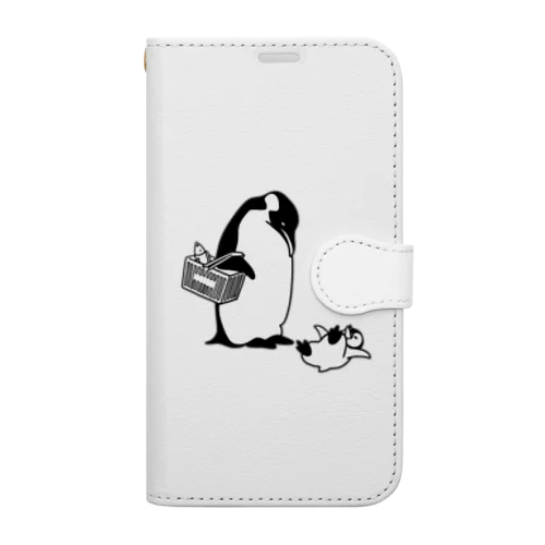 スーパーで駄々をこねるペンギン Book-Style Smartphone Case