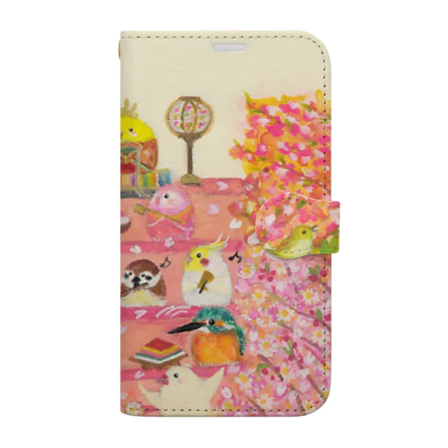 鳥さんひなまつり Book-Style Smartphone Case