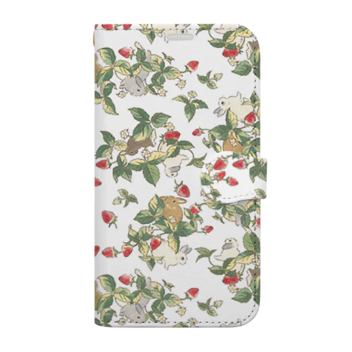 Strawberry fields bunnies Book-Style Smartphone Case