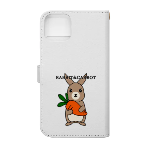 RABBIT＆CAROTTE(STAND UP) Book-Style Smartphone Case