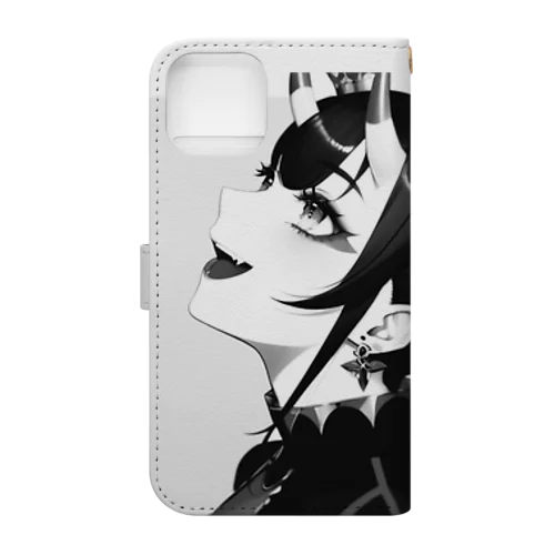 よこ顔　鬼娘 Book-Style Smartphone Case