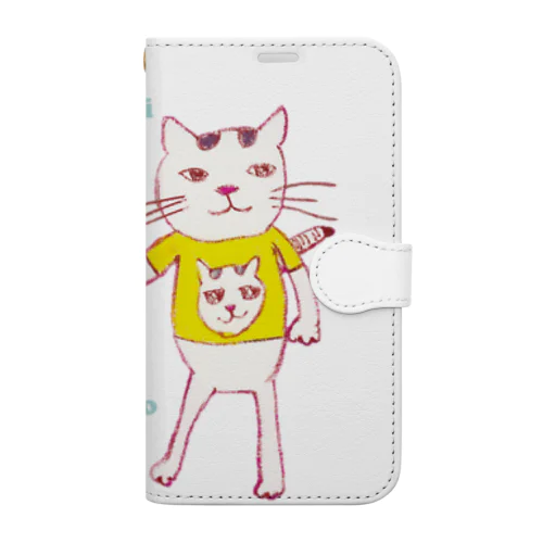 いつも一緒にありにゃとラヴねこ【復刻シリーズ】 手帳型スマホケース