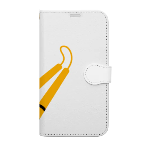 ヌンチャクとあのセリフ(イエロー) Book-Style Smartphone Case