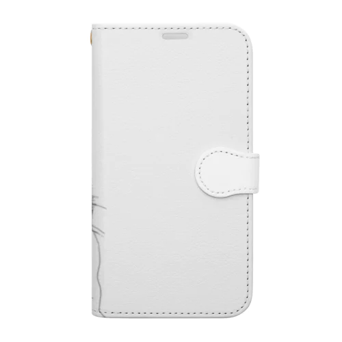 ペン画のしましま猫ちゃん Book-Style Smartphone Case