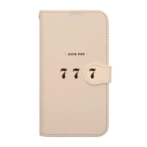 777 JACK POT（推奨サイズ iPhone14、iPhone14Pro、iPhone13、iPhone13Pro、iPhone12/12Pro） 手帳型スマホケース