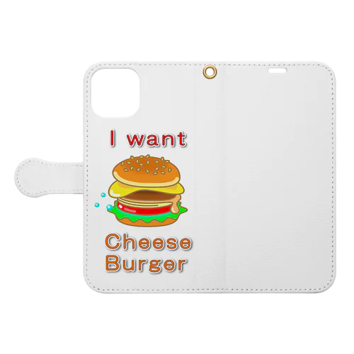 チーズバーガー大好き Book-Style Smartphone Case