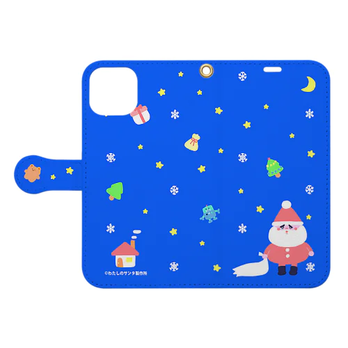 iPhone14用🌟期間限定販売🌟袋がやぶれて困ったサンタクロース Book-Style Smartphone Case