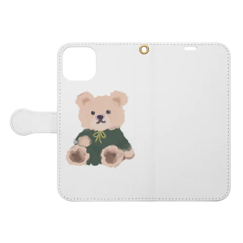 ほんのり偉そうなクマさん Book-Style Smartphone Case