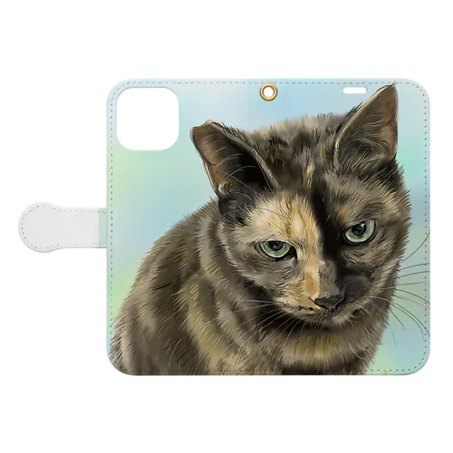 サビ猫のオペラ座ちゃん Book-Style Smartphone Case