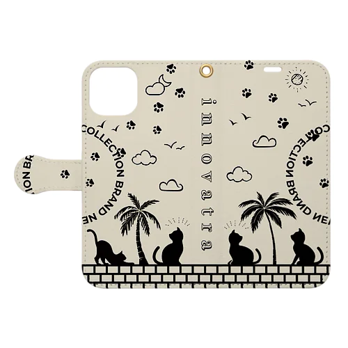 猫シリーズ手帳型ケース Book-Style Smartphone Case