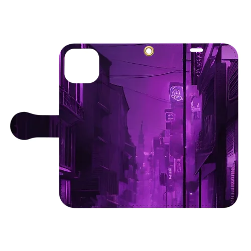 Neon Street of Euphoria Book-Style Smartphone Case