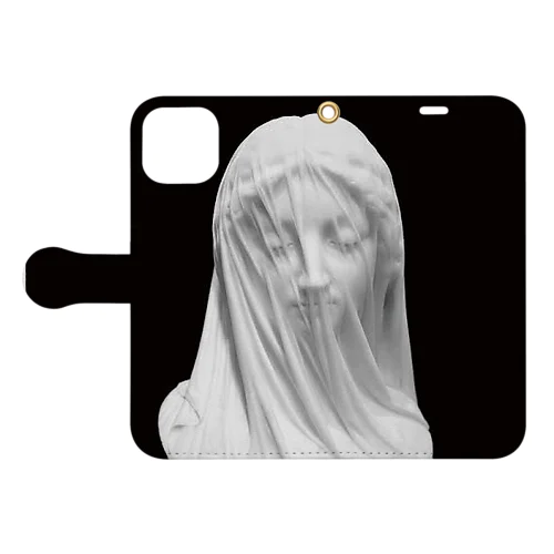 statue of Mary veiled Book-Style Smartphone Case