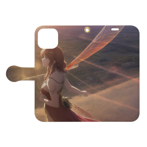 秋城宮茜の夕顔 Book-Style Smartphone Case