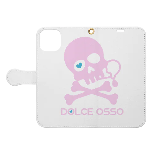 DOLCE OSSO ”ドルチェ オッソ”　ピンク 手帳型スマホケース