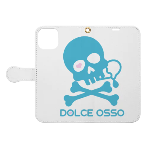 DOLCE OSSO ”ドルチェ オッソ”　ブルーグリーン Book-Style Smartphone Case