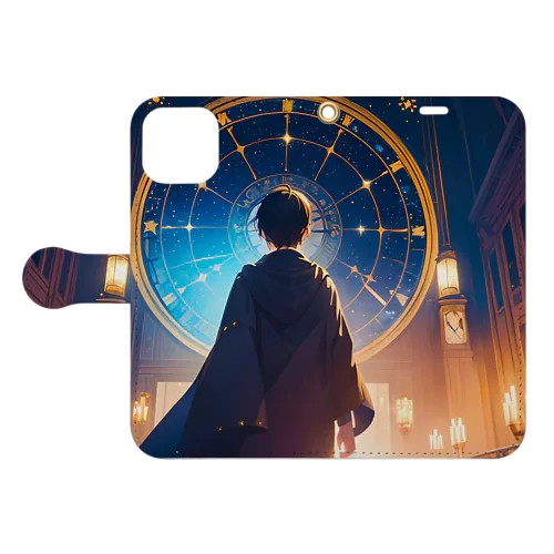 Clock Journey  〜一対の針が紡ぐ絶え間ない調べの旅〜　No.4 「星時計」 Book-Style Smartphone Case