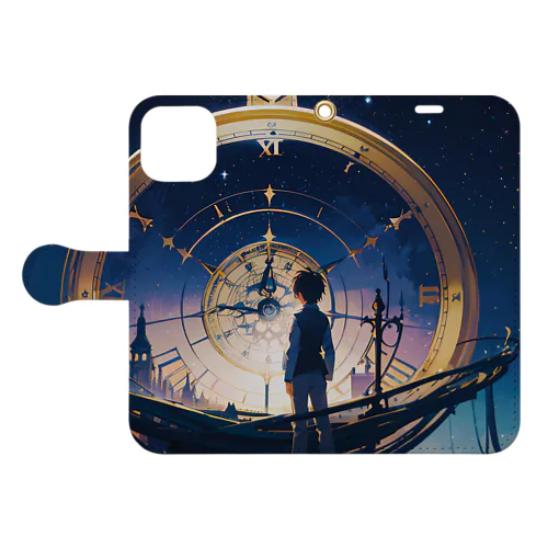 Clock Journey  〜一対の針が紡ぐ絶え間ない調べの旅〜　No.2 「The Remaining Time」 Book-Style Smartphone Case