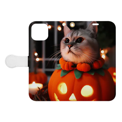 にゃんこハロウィンパーティー🎃 Book-Style Smartphone Case