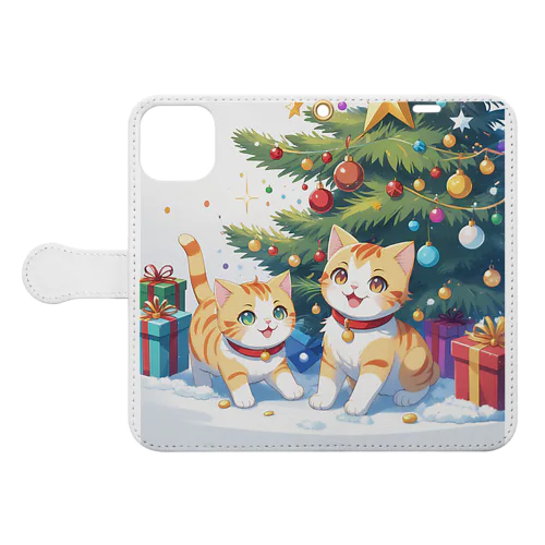 ねこのメリとクリ Book-Style Smartphone Case