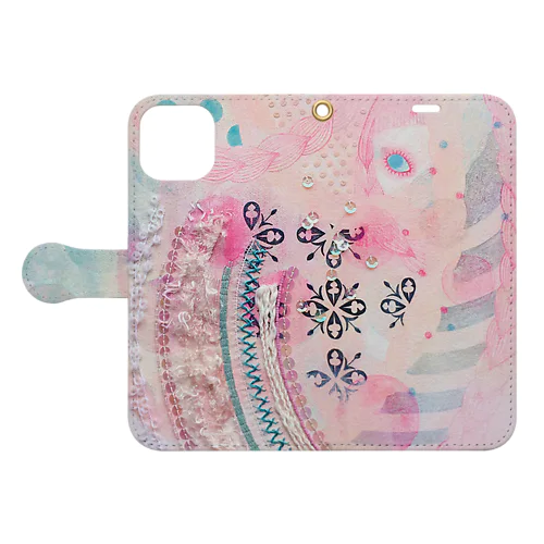 手帳型スマホケース＊「つつまれて いるのです。」 Book-Style Smartphone Case