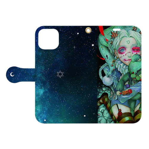 しゅがぺ【blue】 Book-Style Smartphone Case