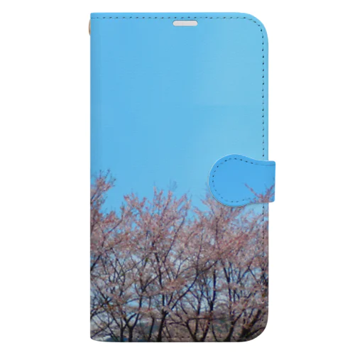 さくら　桜の木　青い空 手帳型スマホケース