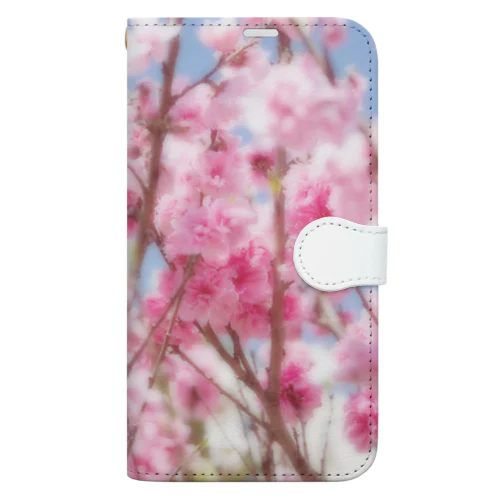 花フォト（八重桜） 手帳型スマホケース