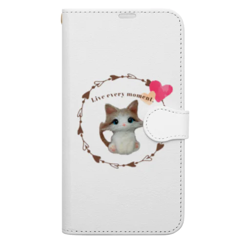 おすましパピ猫/ラグドール Book-Style Smartphone Case