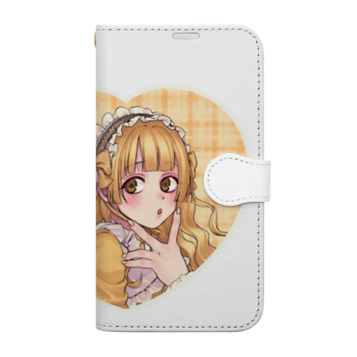 特大愛少女　黄 Book-Style Smartphone Case