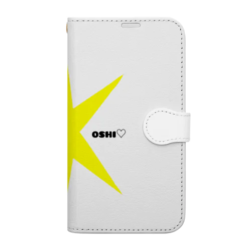 1番推し♡推し色黄色 Book-Style Smartphone Case