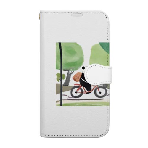 自転車パンダ Book-Style Smartphone Case