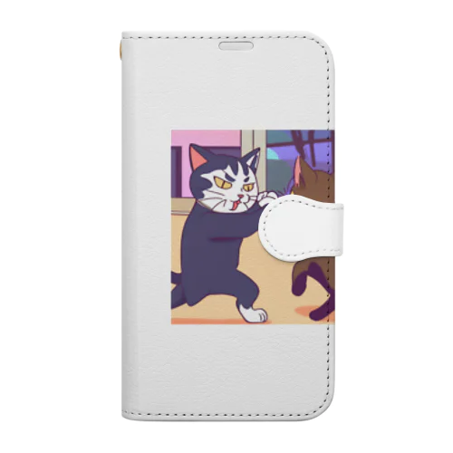 タイマン猫 Book-Style Smartphone Case