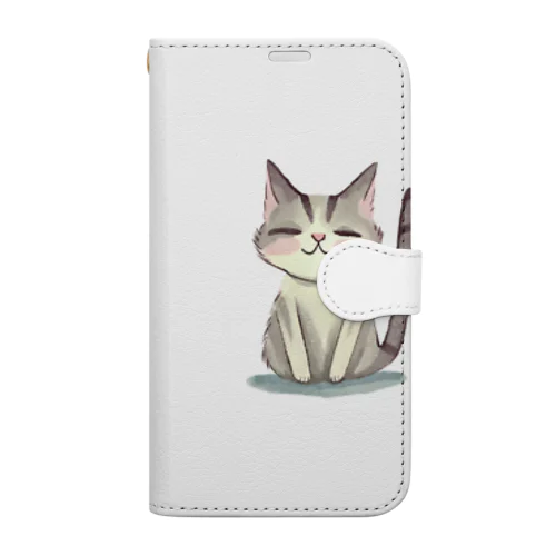 ほんわかにゃんこ Book-Style Smartphone Case