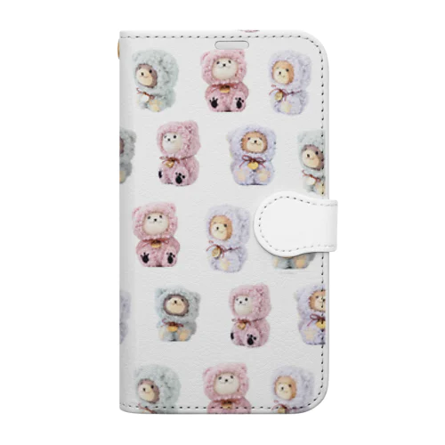 くまの３兄弟もこもこver.ランダム Book-Style Smartphone Case