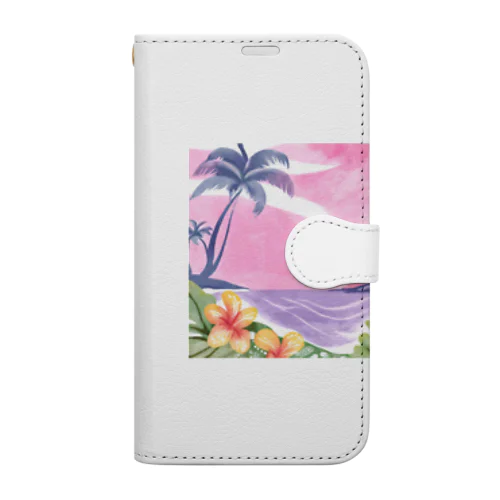 Hawaii　海とハイビスカス Book-Style Smartphone Case