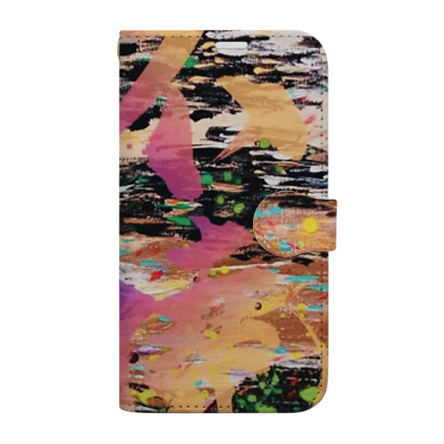 百折不撓×閏の光 hiroka コラボ　iPhone cover 手帳型スマホケース