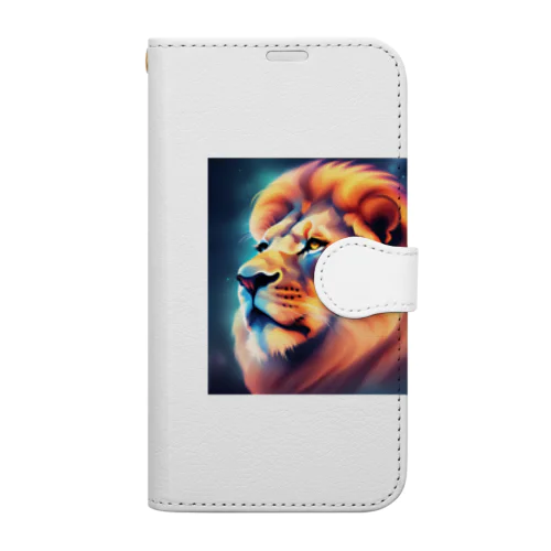 かっこいいライオンのイラストグッズ Book-Style Smartphone Case